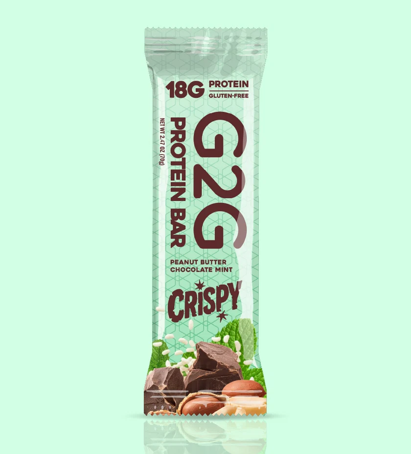 Mint Crispy Peanut Butter Chocolate G2G Bar